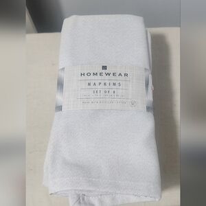 Off White Napkins With Silver Shine - Set of 8